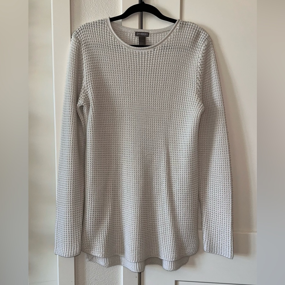 H&M Gray Textured Knit Sweater